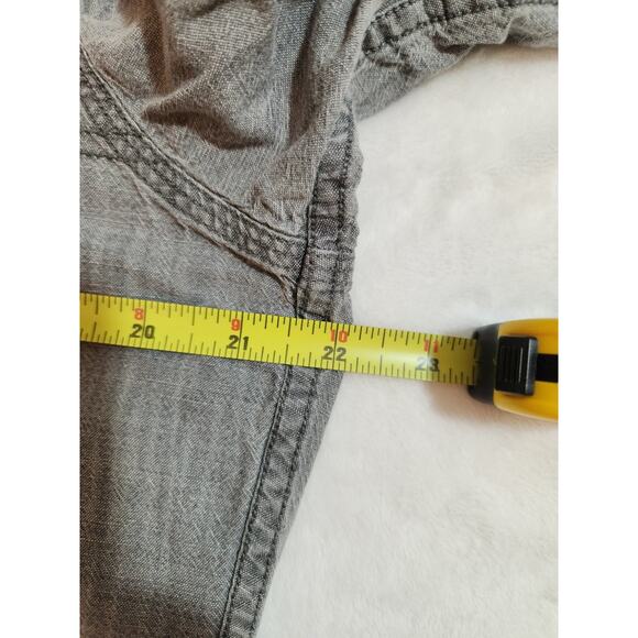 Brooks Brothers 100% Cotton Denim Shirt Mens Large Gray Long Sleeve Western - Picture 5 of 10